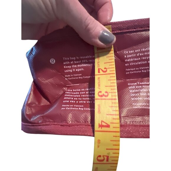 Lululemon Athletica Reusable Dark Red Ombre Small Tote Bag Set of 2 - Picture 4 of 5